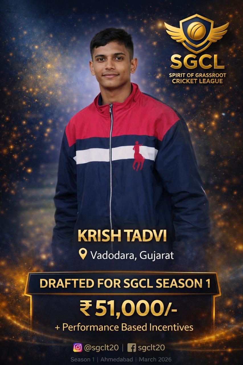 Drafted player of SGCL Cricket League Season 1