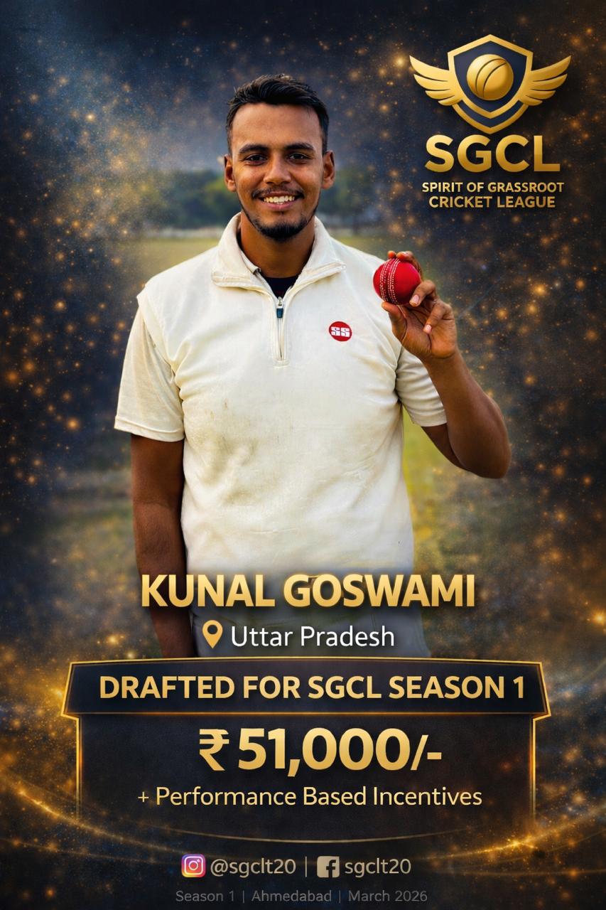 Drafted player of SGCL Cricket League Season 1