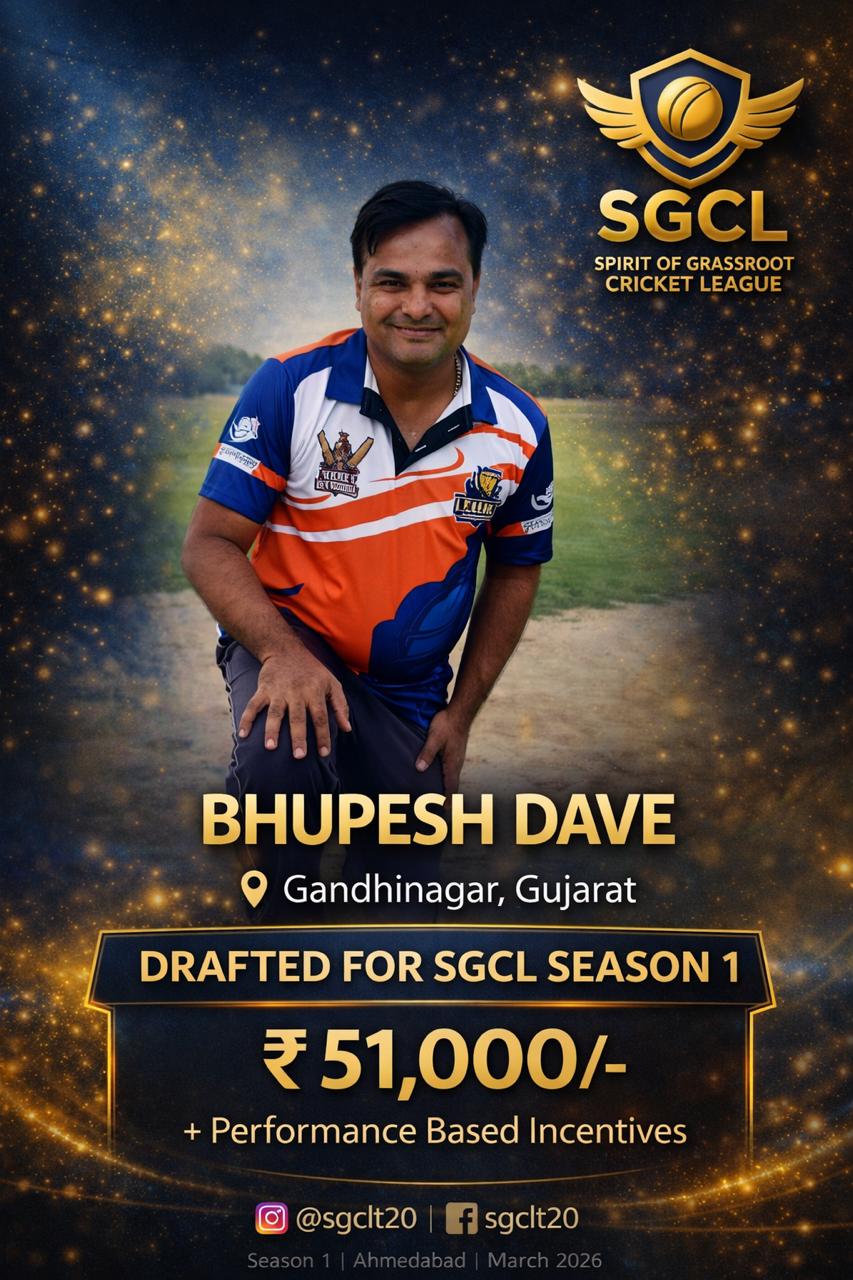 Drafted player of SGCL Cricket League Season 1