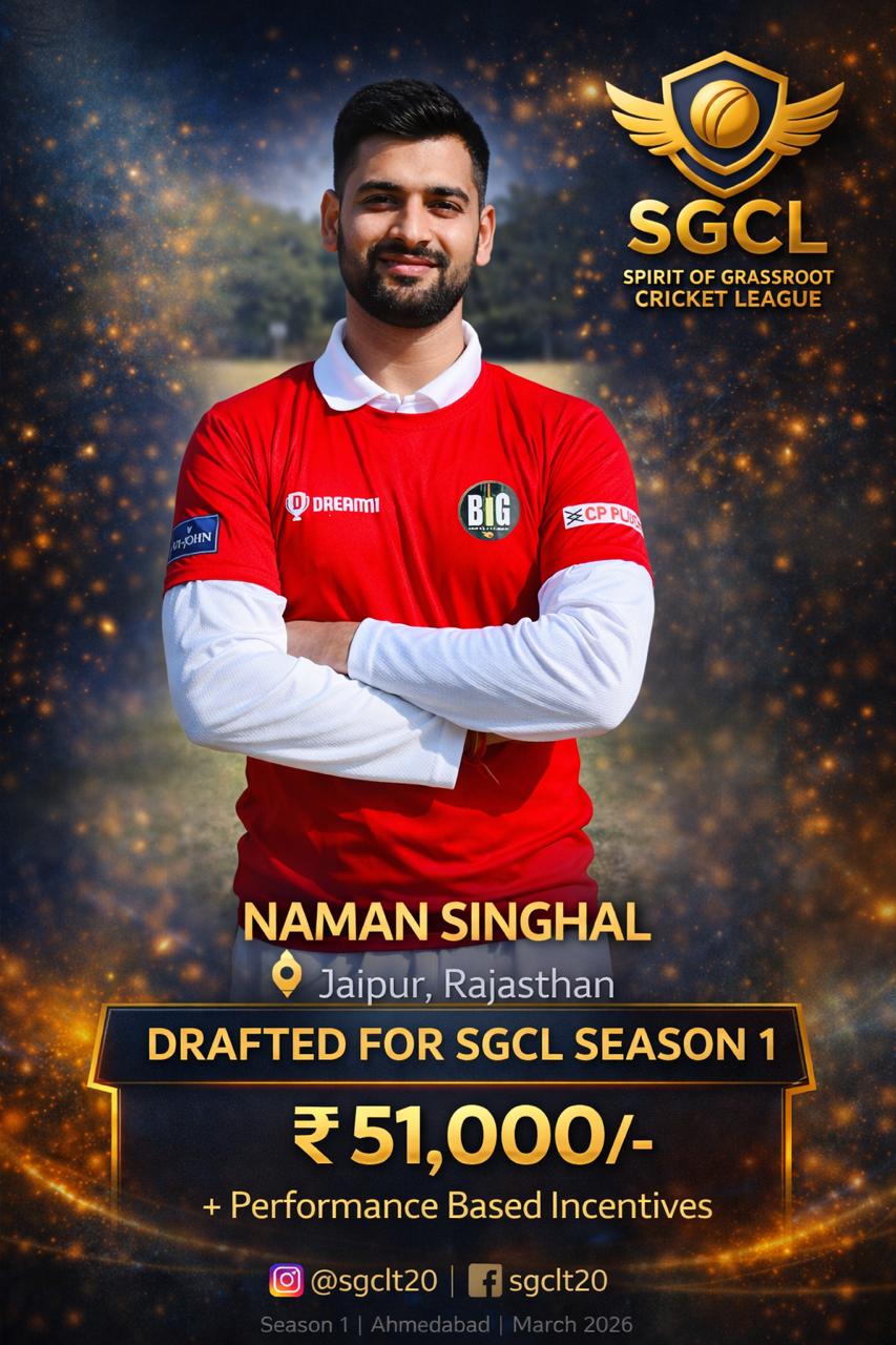 Drafted player of SGCL Cricket League Season 1
