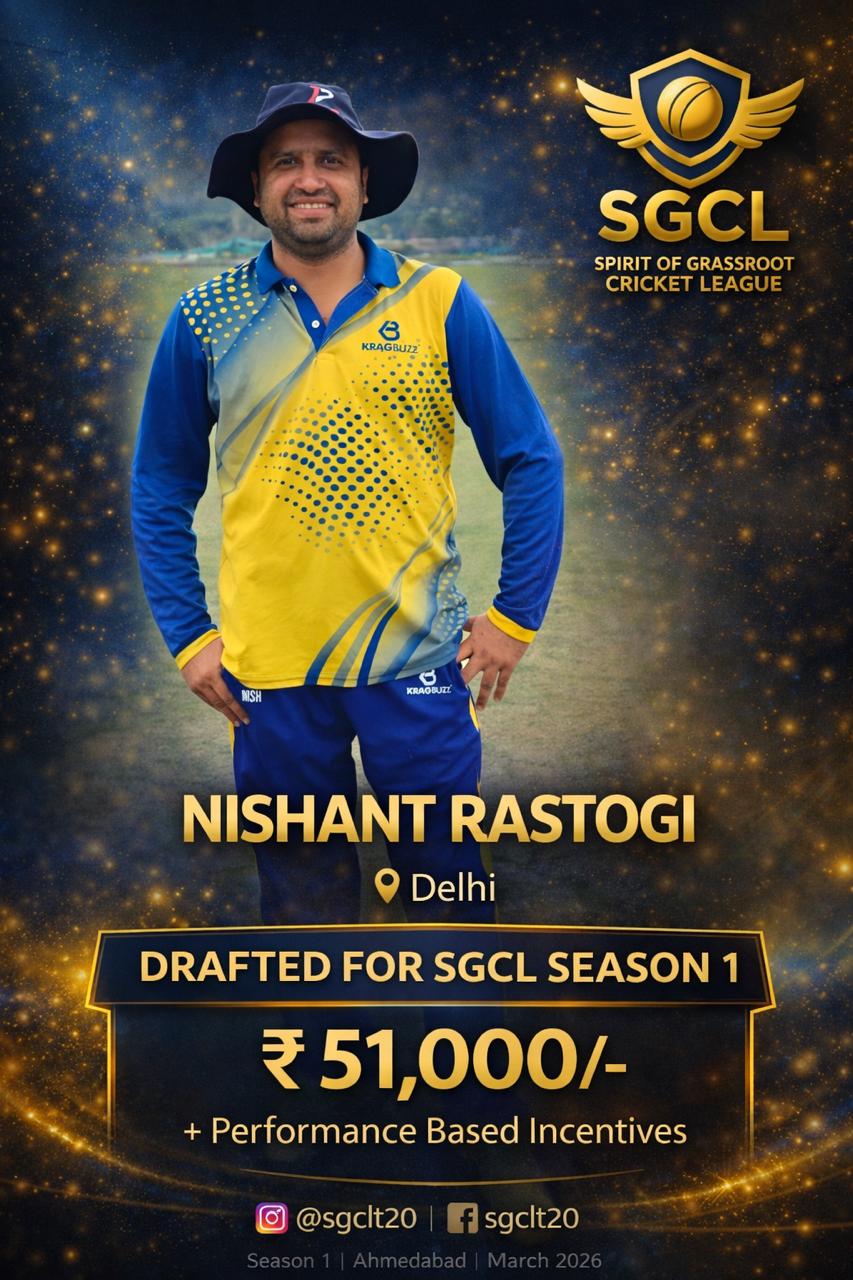Drafted player of SGCL Cricket League Season 1