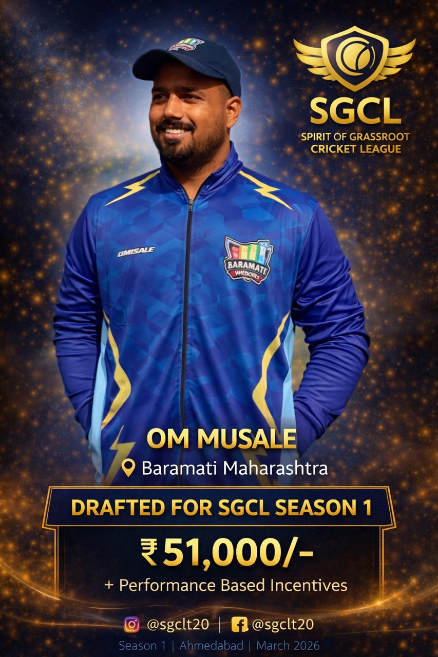 Drafted player of SGCL Cricket League Season 1