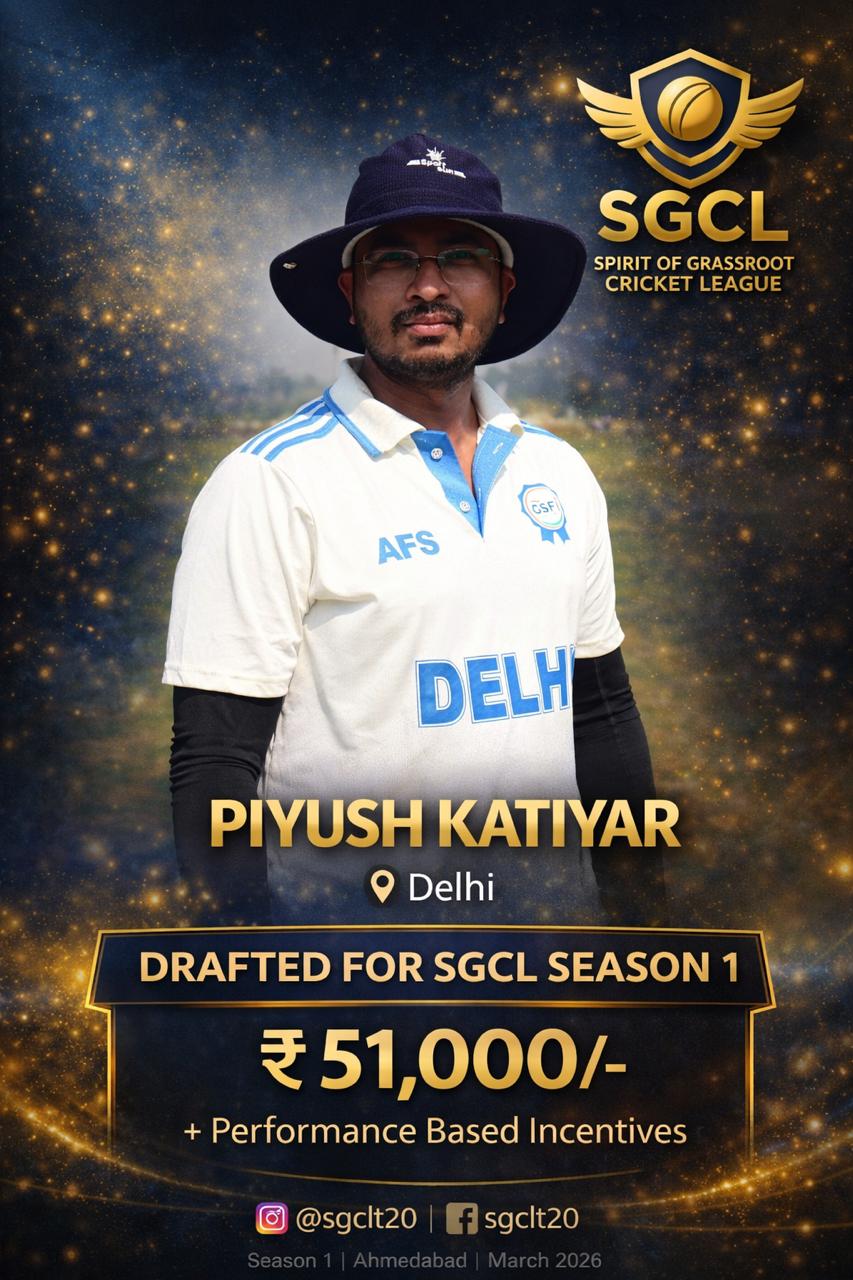 Drafted player of SGCL Cricket League Season 1