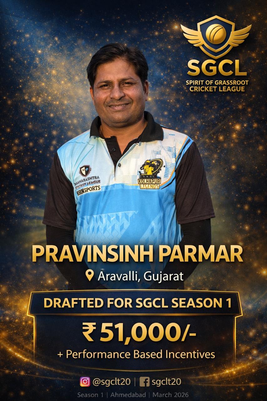 Drafted player of SGCL Cricket League Season 1