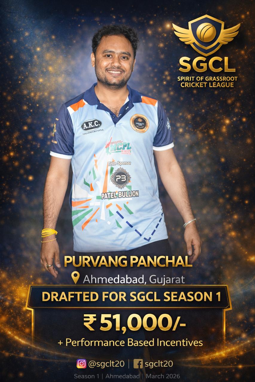 Drafted player of SGCL Cricket League Season 1
