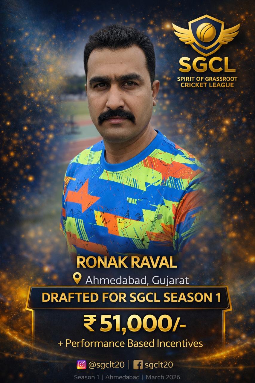 Drafted player of SGCL Cricket League Season 1