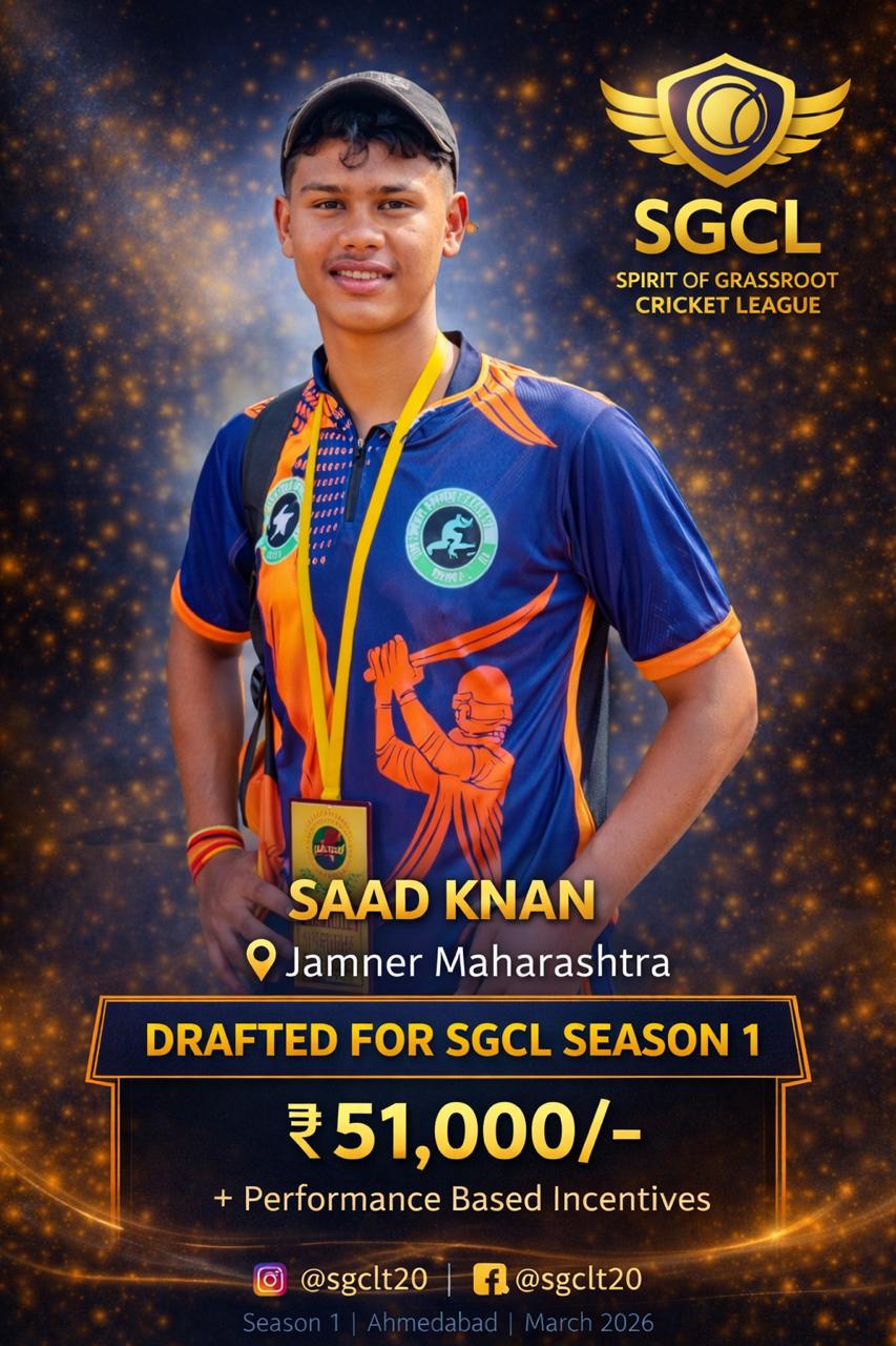 Drafted player of SGCL Cricket League Season 1