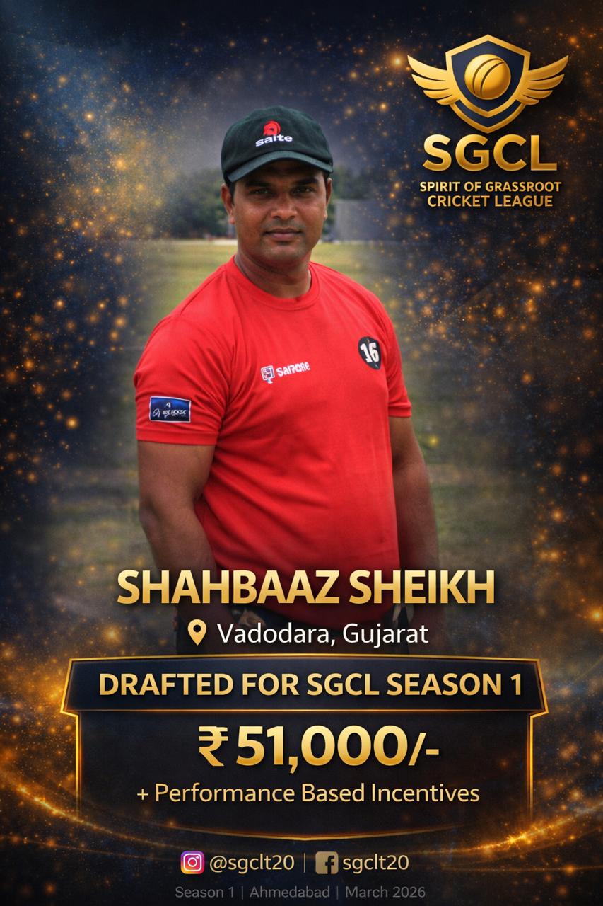 Drafted player of SGCL Cricket League Season 1