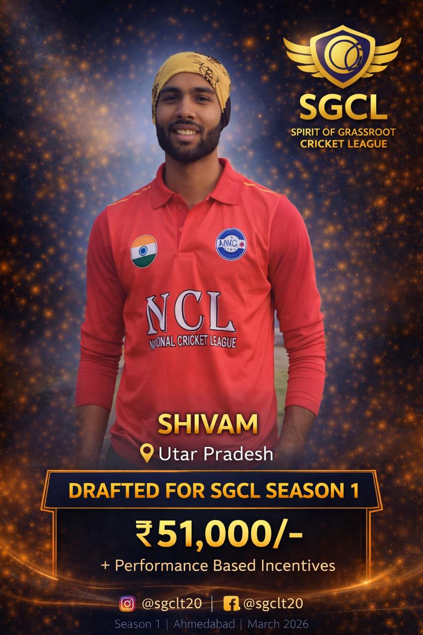 Drafted player of SGCL Cricket League Season 1