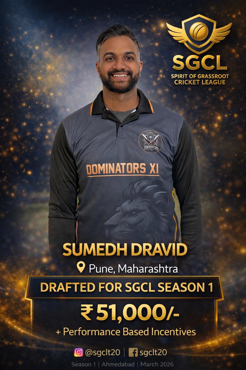 Drafted player of SGCL Cricket League Season 1