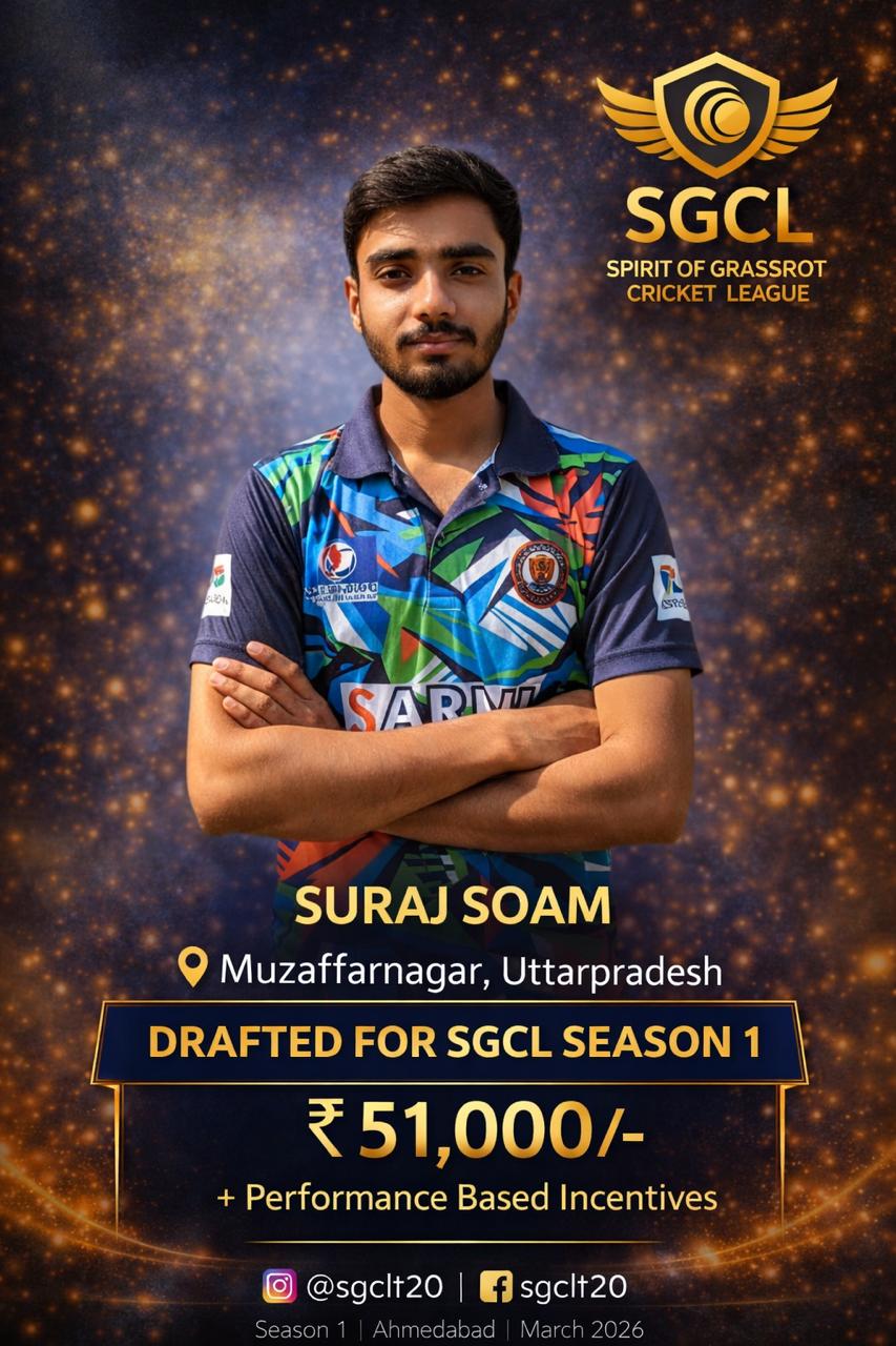 Drafted player of SGCL Cricket League Season 1