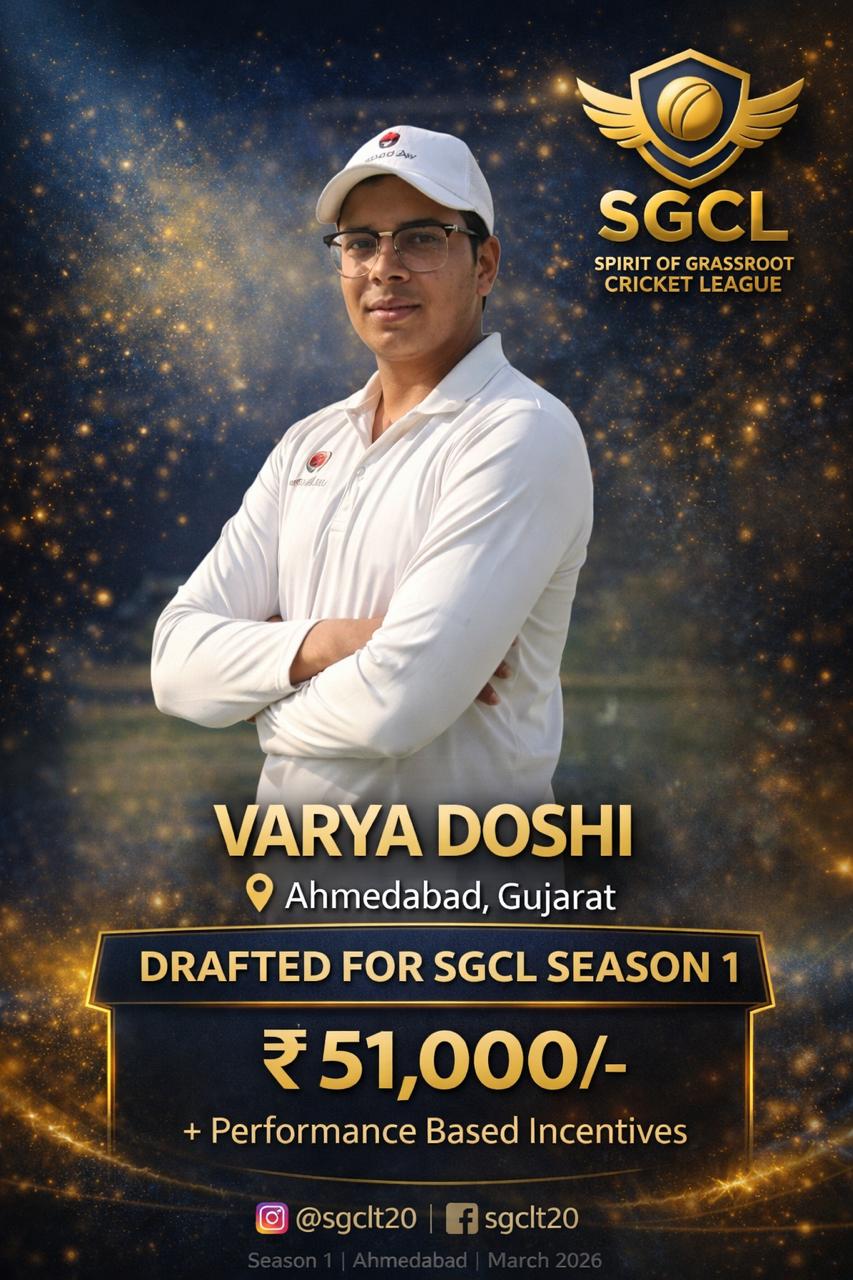 Drafted player of SGCL Cricket League Season 1