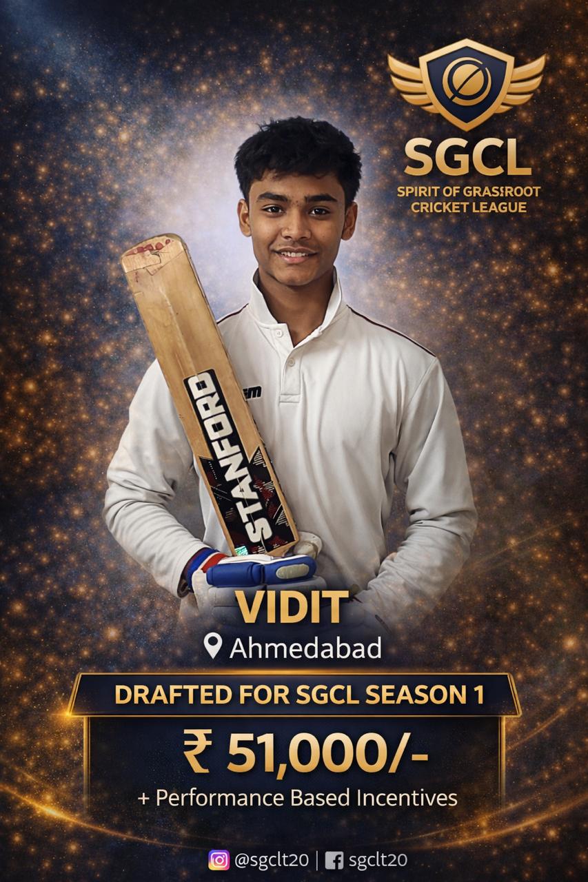 Drafted player of SGCL Cricket League Season 1
