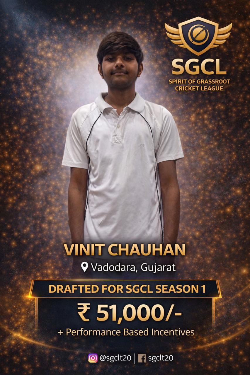 Drafted player of SGCL Cricket League Season 1