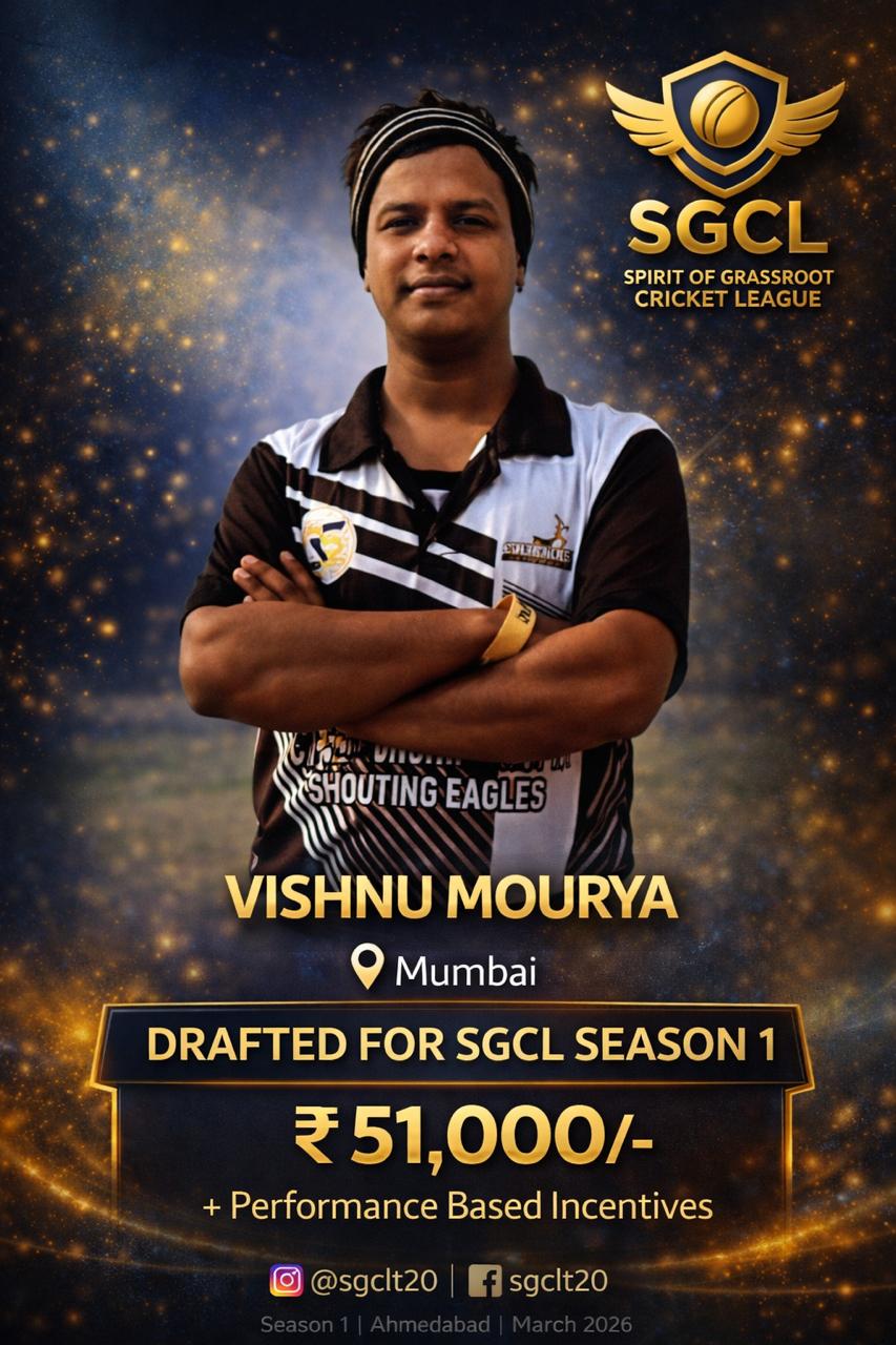 Drafted player of SGCL Cricket League Season 1