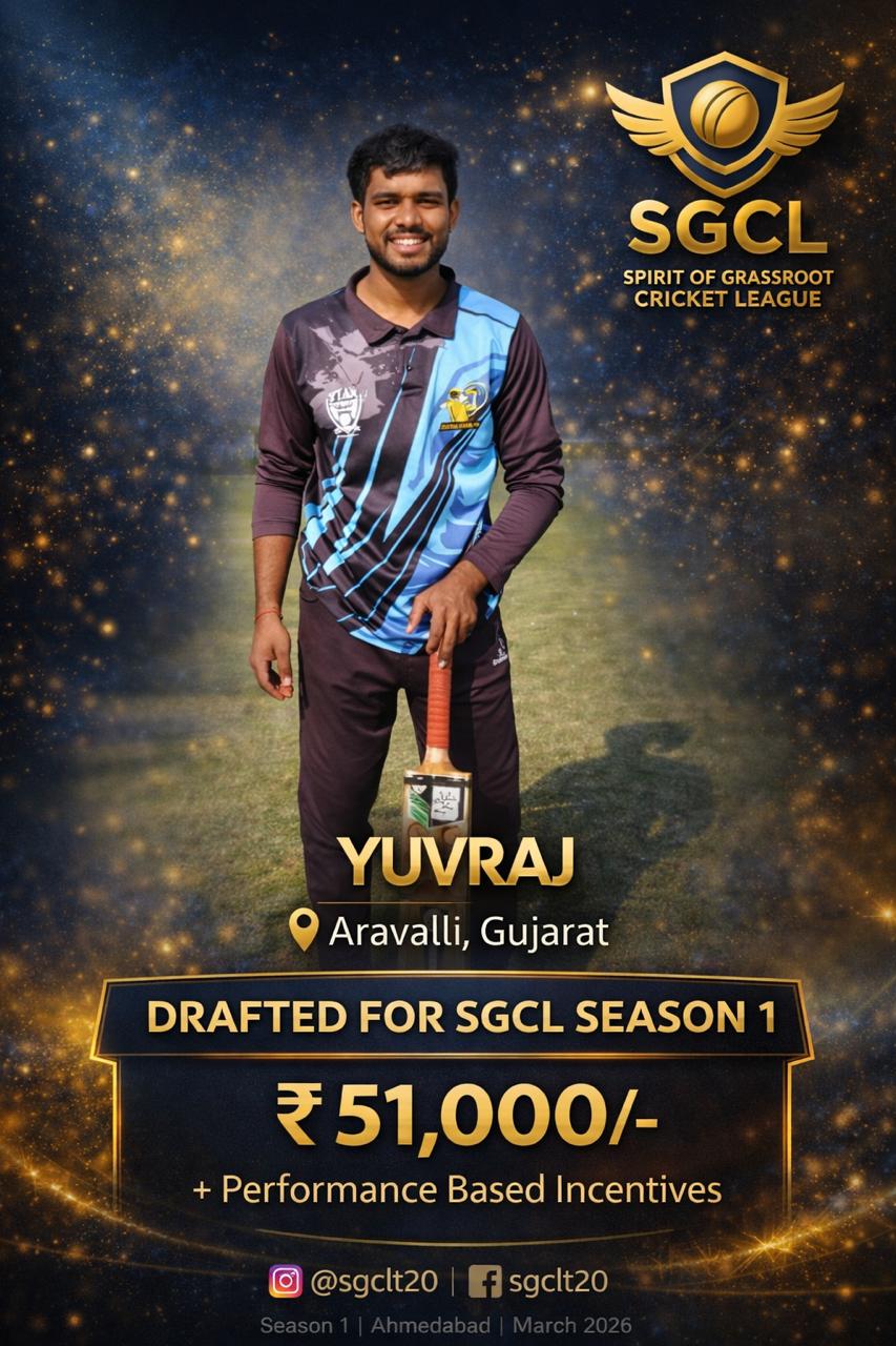 Drafted player of SGCL Cricket League Season 1
